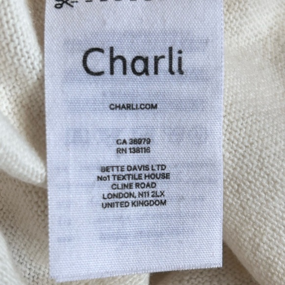 Charli Ellin Cashmere Lambswool Blend Sweater Elegant Quiet Luxury Women Sz XS - Picture 10 of 13